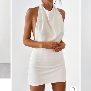 JAUS white mini vintage dress